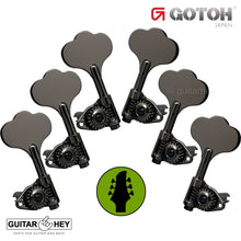 Load image into Gallery viewer, NEW Gotoh GBU510C-9 Compact Bass 6-String L3+R3 Tuners Open-Gear 3x3 COSMO BLACK