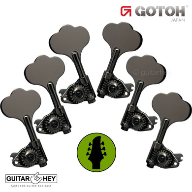 NEW Gotoh GBU510C-9 Compact Bass 6-String L3+R3 Tuners Open-Gear 3x3 COSMO BLACK