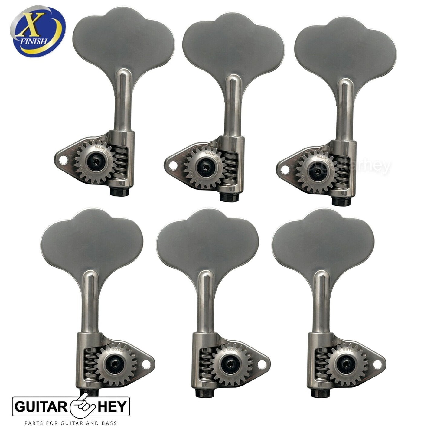 NEW Gotoh GBU510C-9 Compact Bass 6-String Tuners Open-Gear 3x3, ANTIQUE X-NICKEL