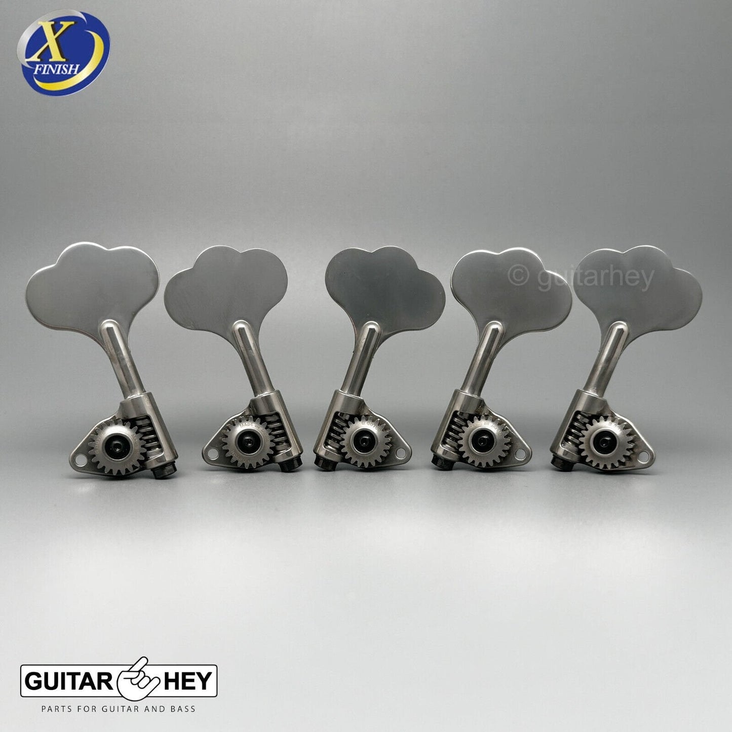 NEW Gotoh GBU510C-9 Compact Bass 5-String Tuners Open-Gear 3x2, ANTIQUE X-NICKEL
