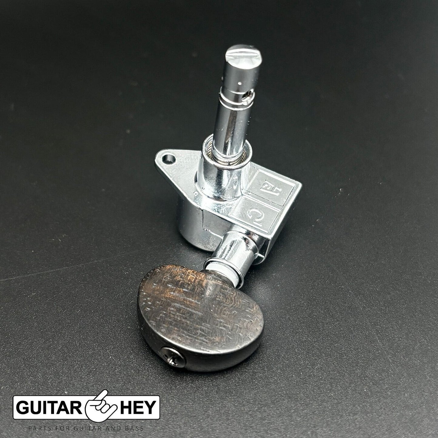 NEW Grover 106 Original Locking Rotomatic Tuners LARGE EBONY Buttons 3x3, CHROME