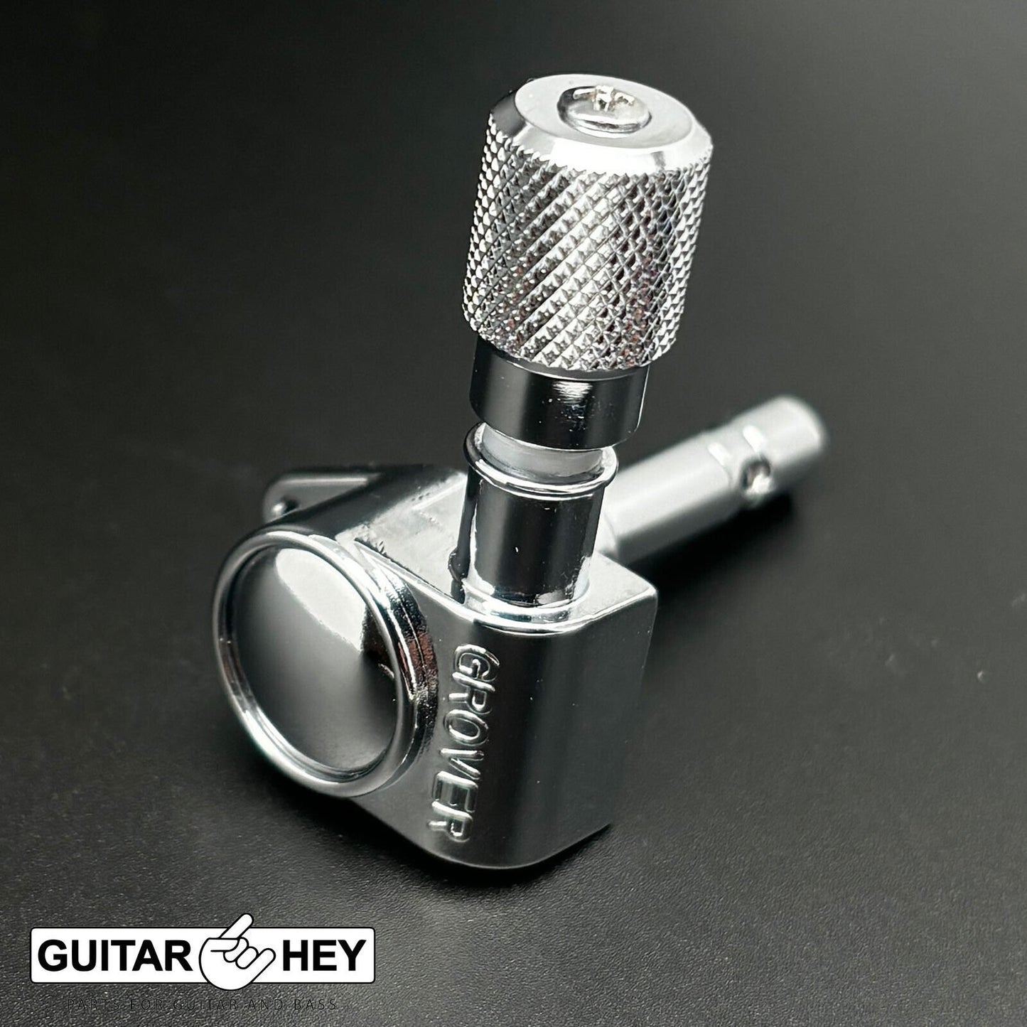 NEW Grover 106 Original Locking Rotomatic Tuners KNURLED Buttons 3x3 - CHROME