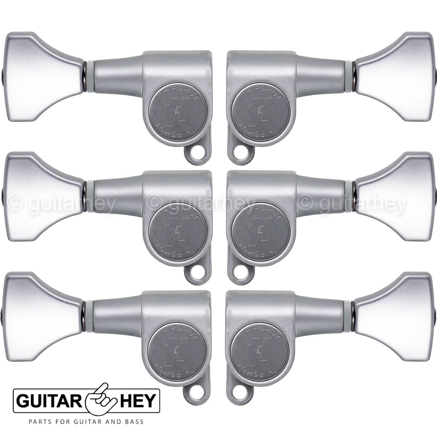 NEW Hipshot L3+R3 Classic Enclosed Mini Tuners HS Buttons 3x3 - SATIN CHROME