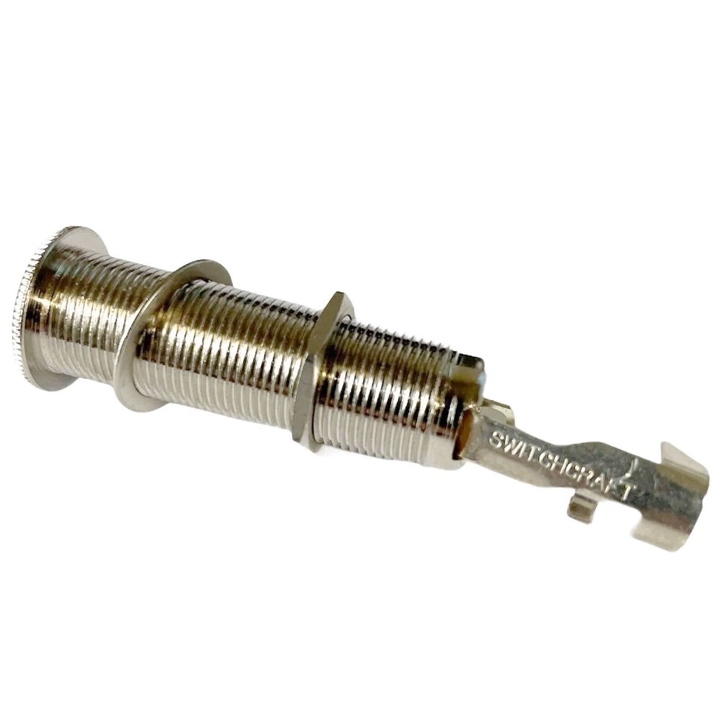 NEW (1) Switchcraft 151 MONO Long Threaded Barrel Jack for Guitar/Bass - NICKEL