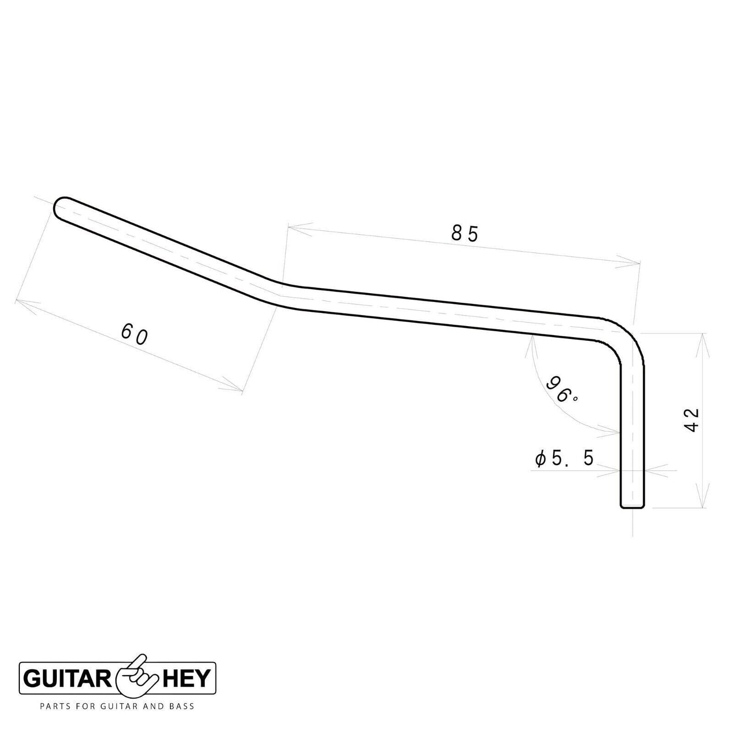 Gotoh A7 Whammy Bar Replacement Tremolo Arm for 510T & VS/VG Bridges COSMO BLACK