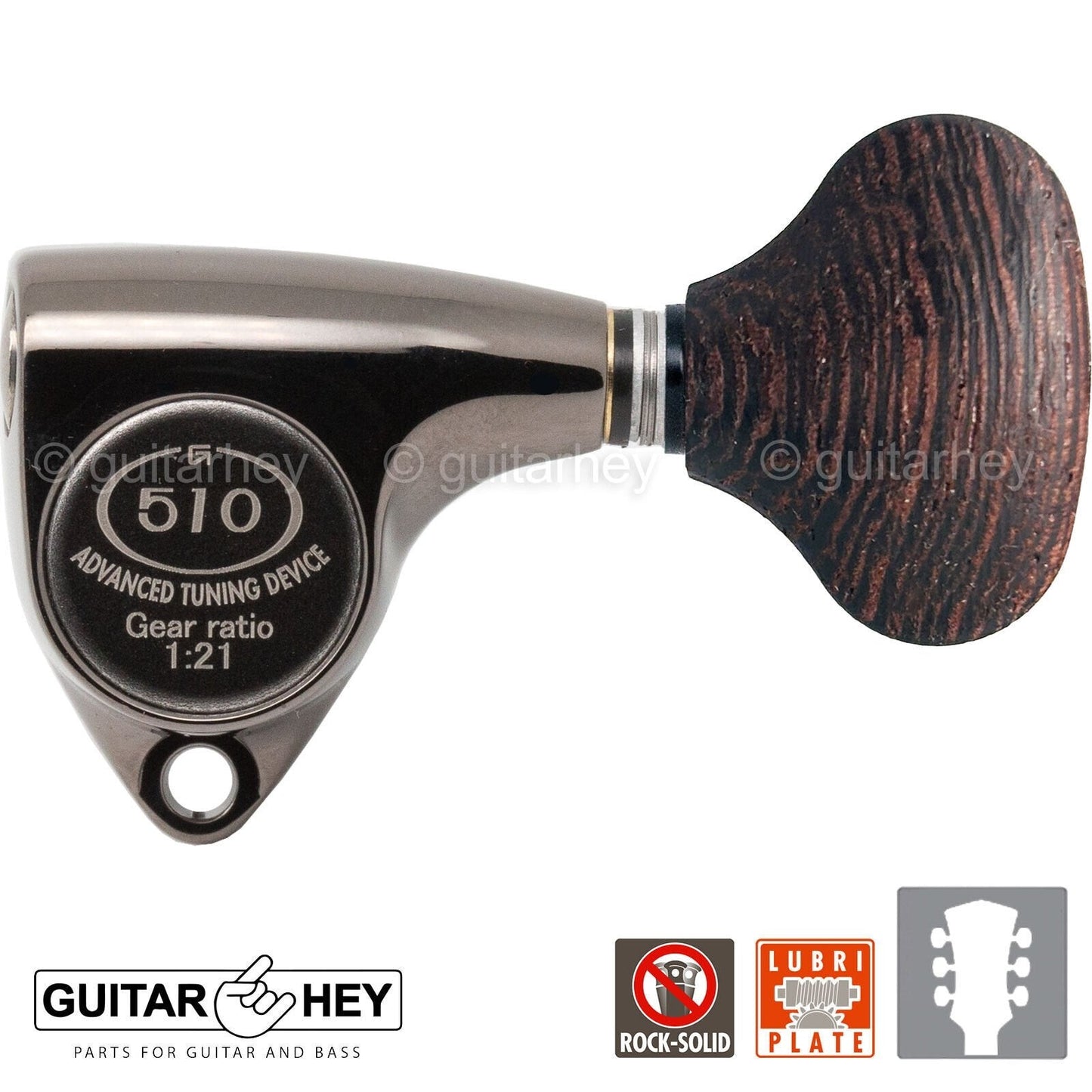 NEW Gotoh SGV510Z-WGL5 Tuners L3+R3 Guitar Tuning 1:21 Ratio 3x3 - COSMO BLACK
