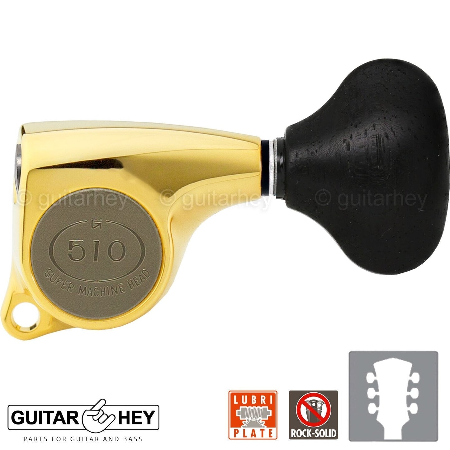 NEW Gotoh SGL510-EL5 Super Machine Heads L3+R3 Tuners Set 18:1 Ratio 3x3 - GOLD