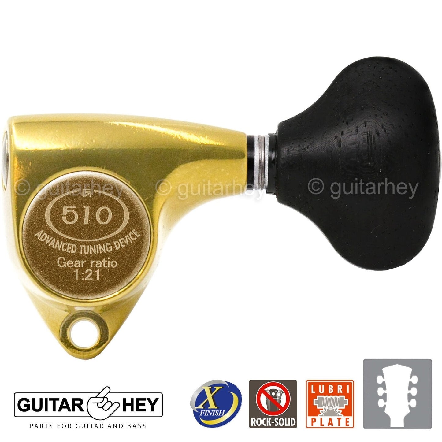 NEW Gotoh SGV510Z-EL5 Tuning Keys Set 1:21 Ratio 3x3 - ANTIQUE X-FINISH GOLD