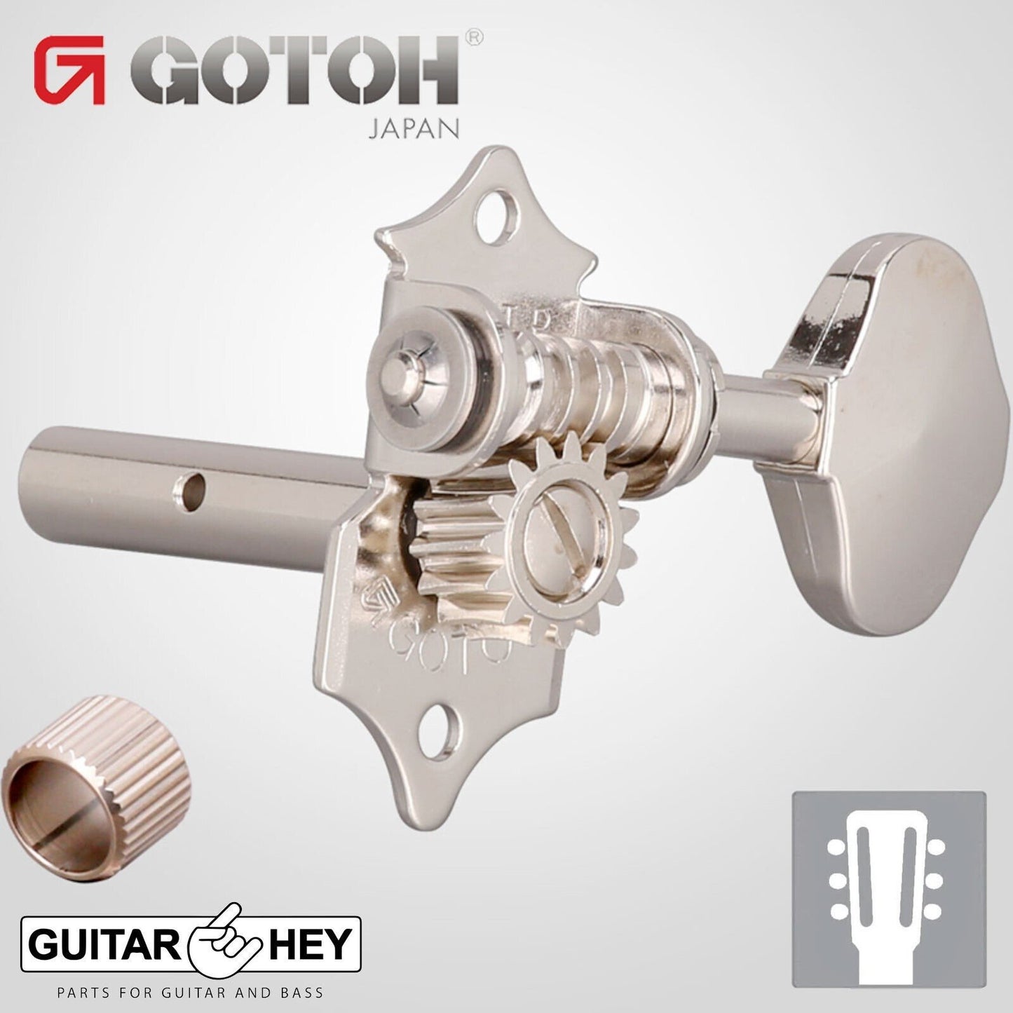 NEW Gotoh SEP780-06M Open-Gear Slot Head Keys Butterbean Buttons 3X3 - NICKEL