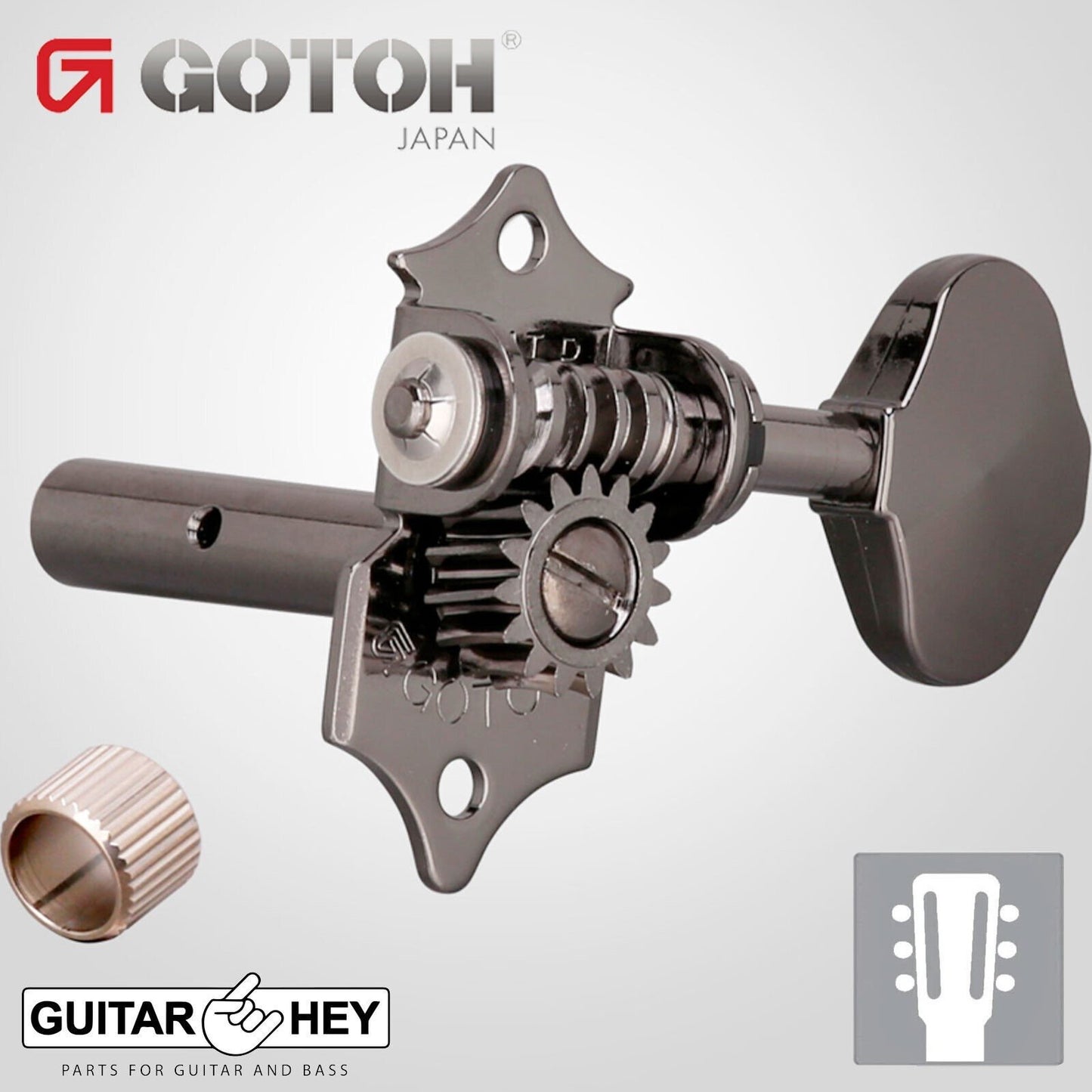 NEW Gotoh SEP780-06M Open-Gear Slot Head Keys Butterbean Buttons 3X3 - COSMO BK