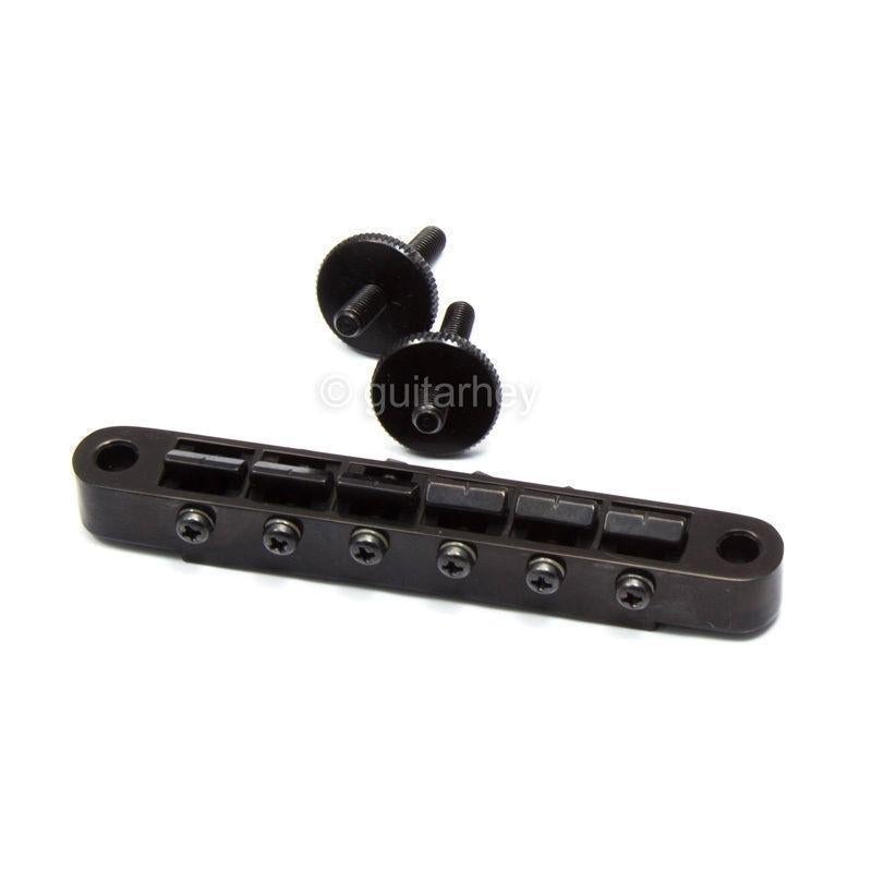 NEW Gotoh GE104B ABR-1 Tunematic Tune-o-matic Bridge w/ M4 Threaded Posts, BLACK
