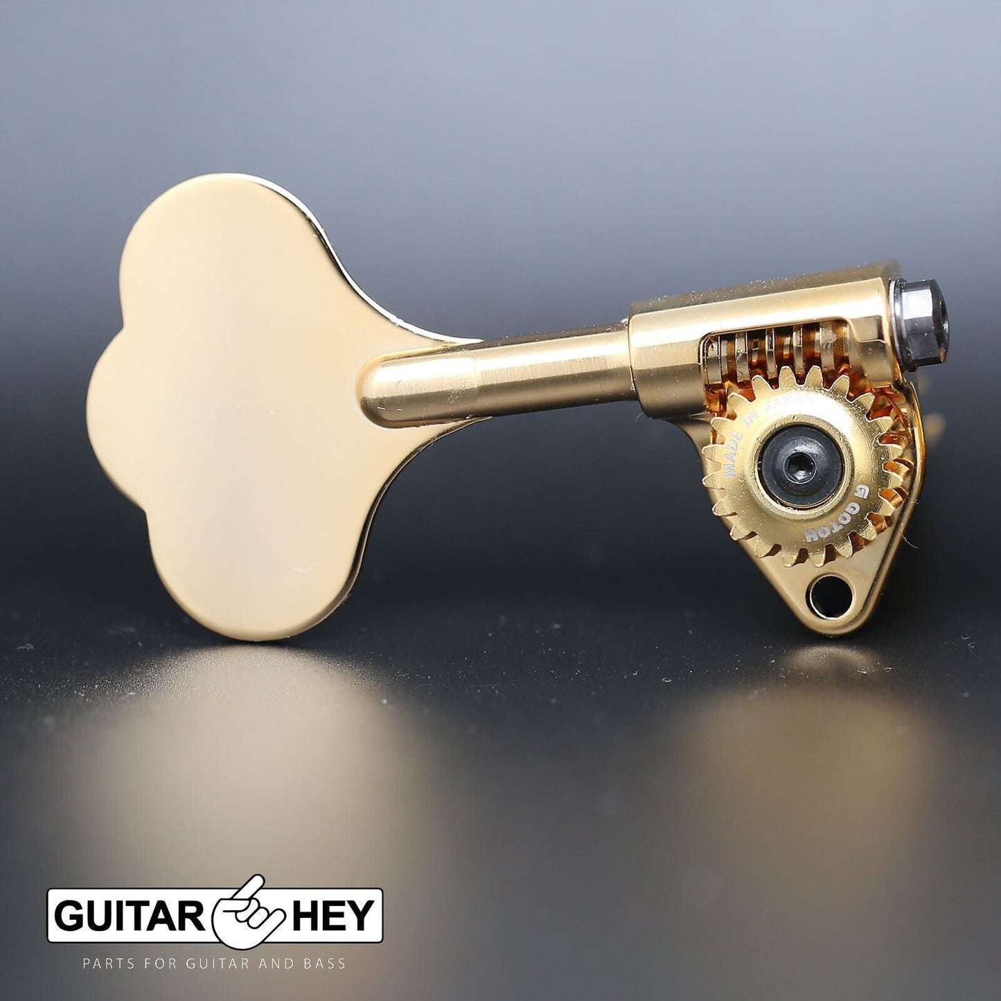 NEW Gotoh GBU510C-12 Bass Tuners 4-inline 11/16" Clover Key - LEFTY - GOLD
