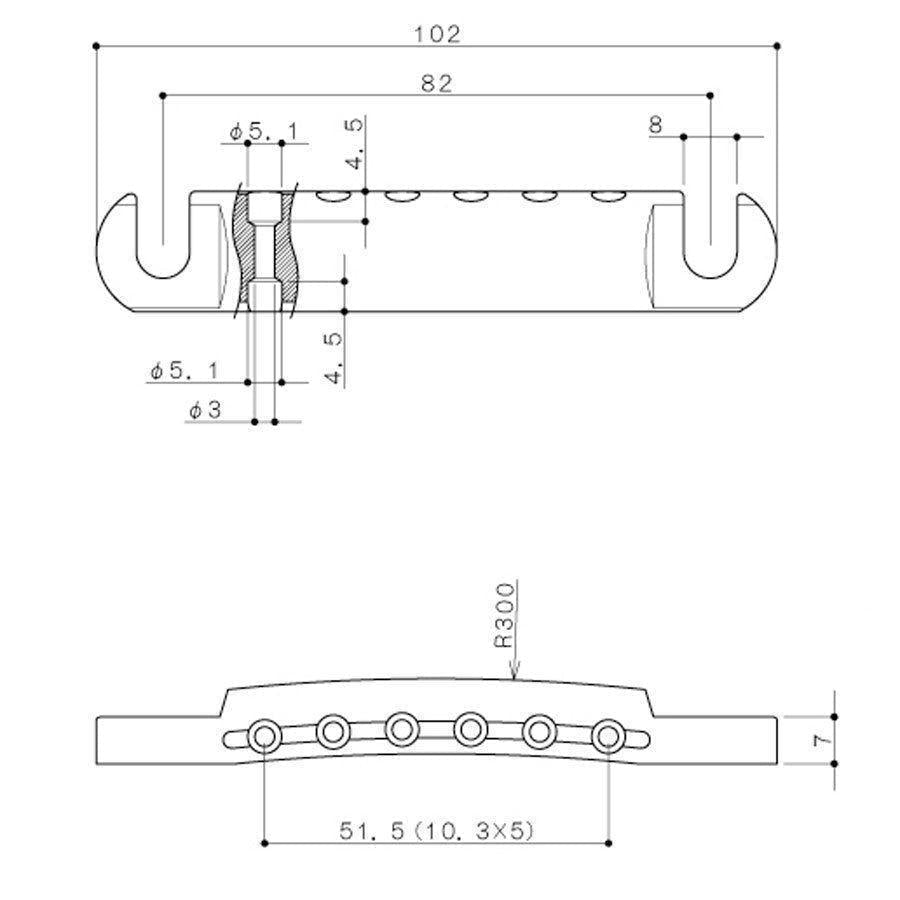 NEW Gotoh Stop Tailpiece w/ USA Thread Studs for Gibson® USA Guitars - NICKEL