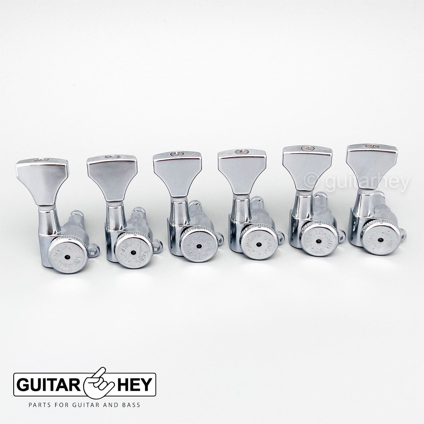 NEW Hipshot 6-in-Line Schaller Mini Style Locking M6 Non-Staggered HS - CHROME
