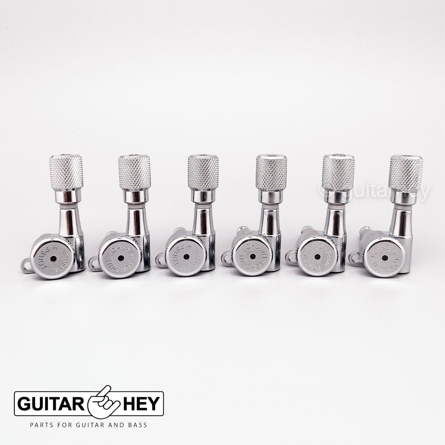 Hipshot 6-in-Line LEFT-HANDED Mini Locking Non-Staggered KNURLED SK1C - CHROME