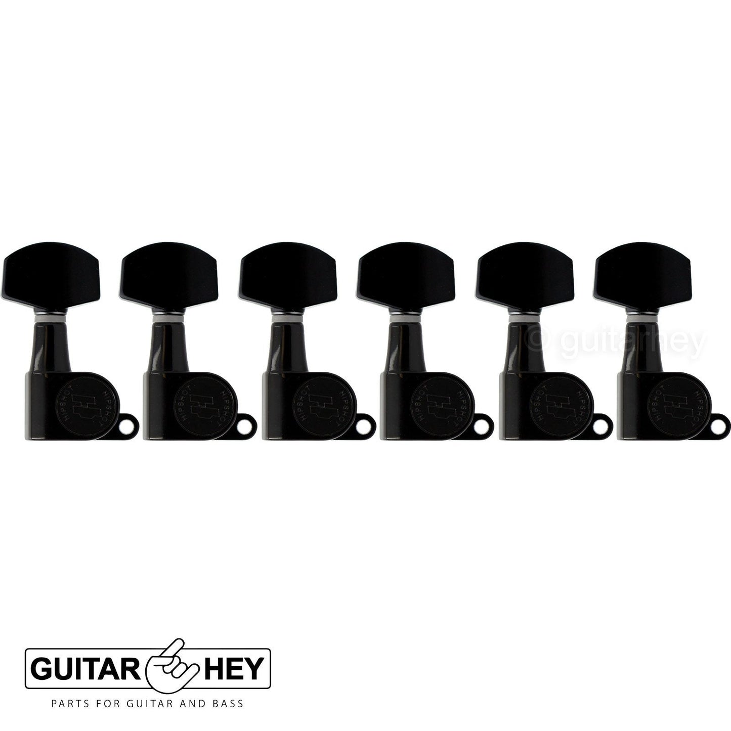 NEW Hipshot 6K1EN0B Set 6-In-Line Non-Staggered Keys Mini with UMP plate - BLACK