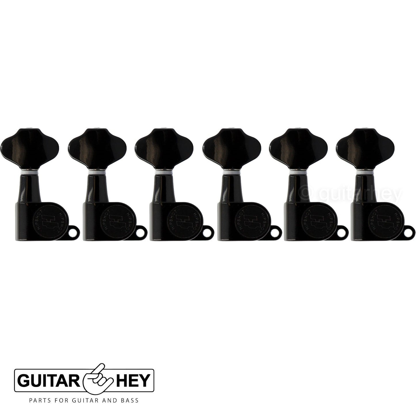 NEW Hipshot Mini 6-In-Line STAGGERED w/ Victorian Buttons Right Handed - BLACK