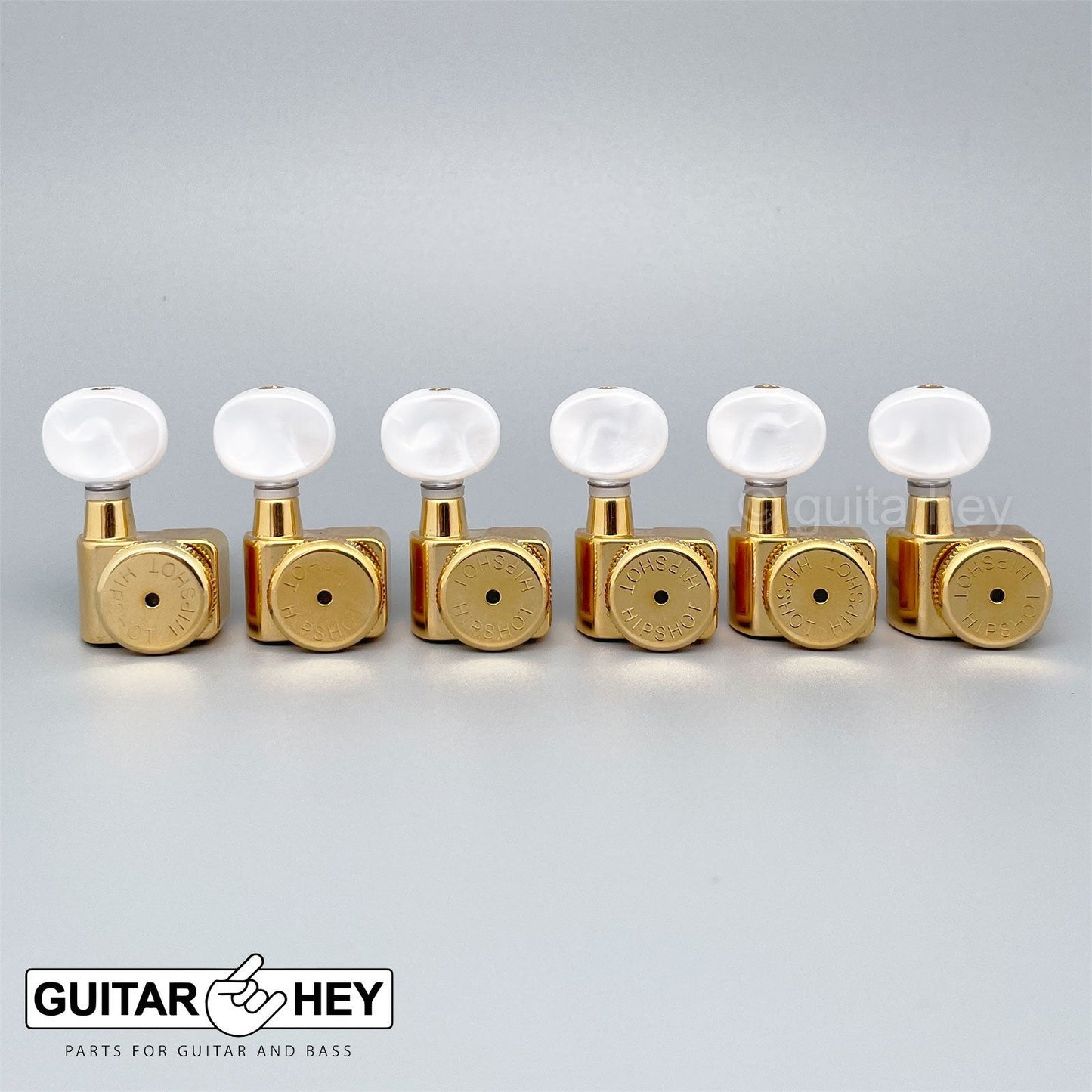 NEW Hipshot STAGGERED Tuners Kit Fender® Directrofit™ LOCKING Oval Pearl - GOLD