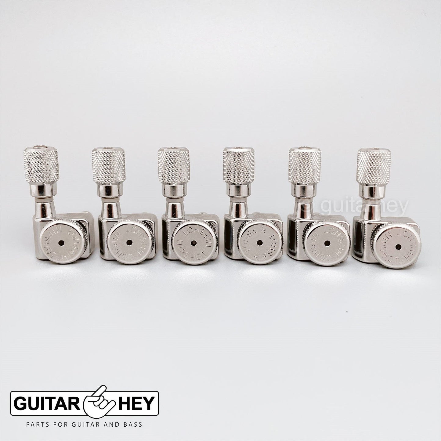 Hipshot Tuners Fender® Directrofit™ LOCKING Non-Staggered KNURLED Buttons NICKEL