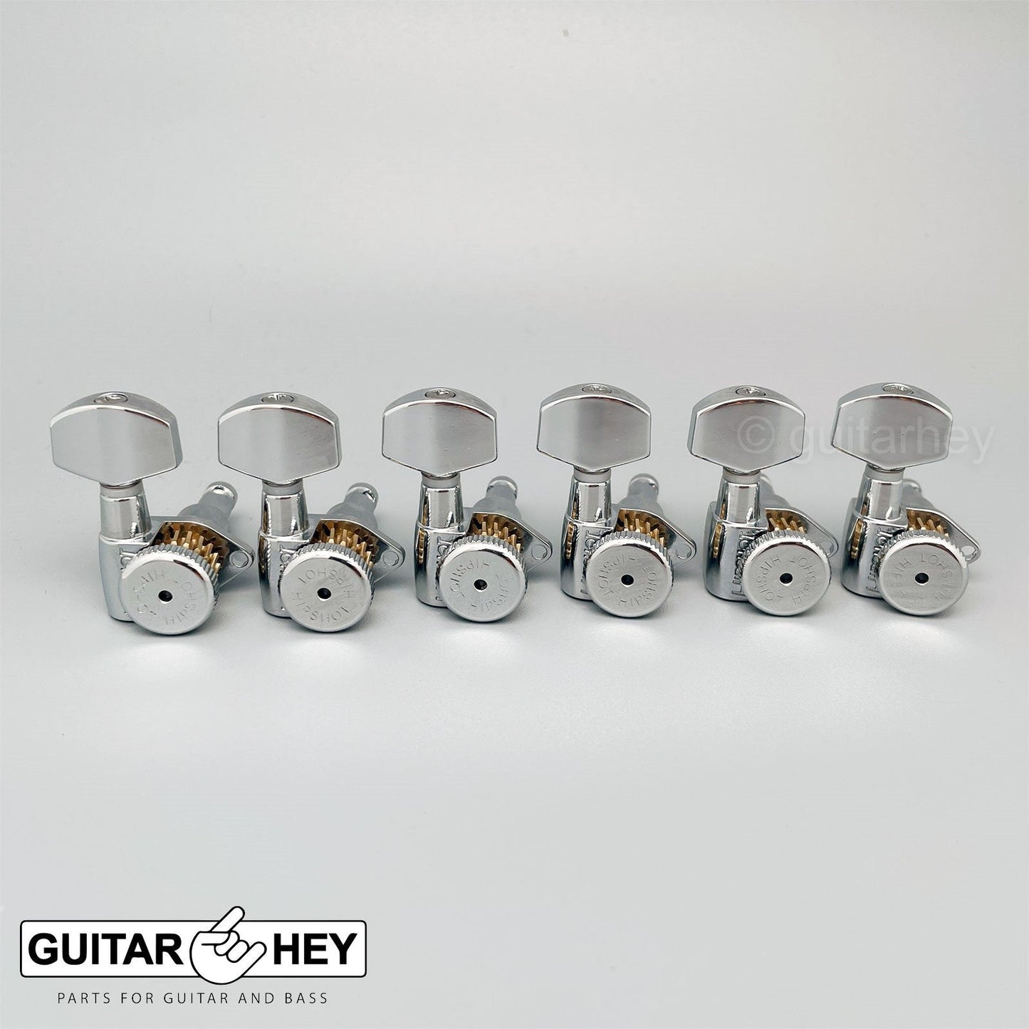 NEW Hipshot Grip-Lock Non-Staggered LOCKING TUNERS 6 In Line D07 - CHROME