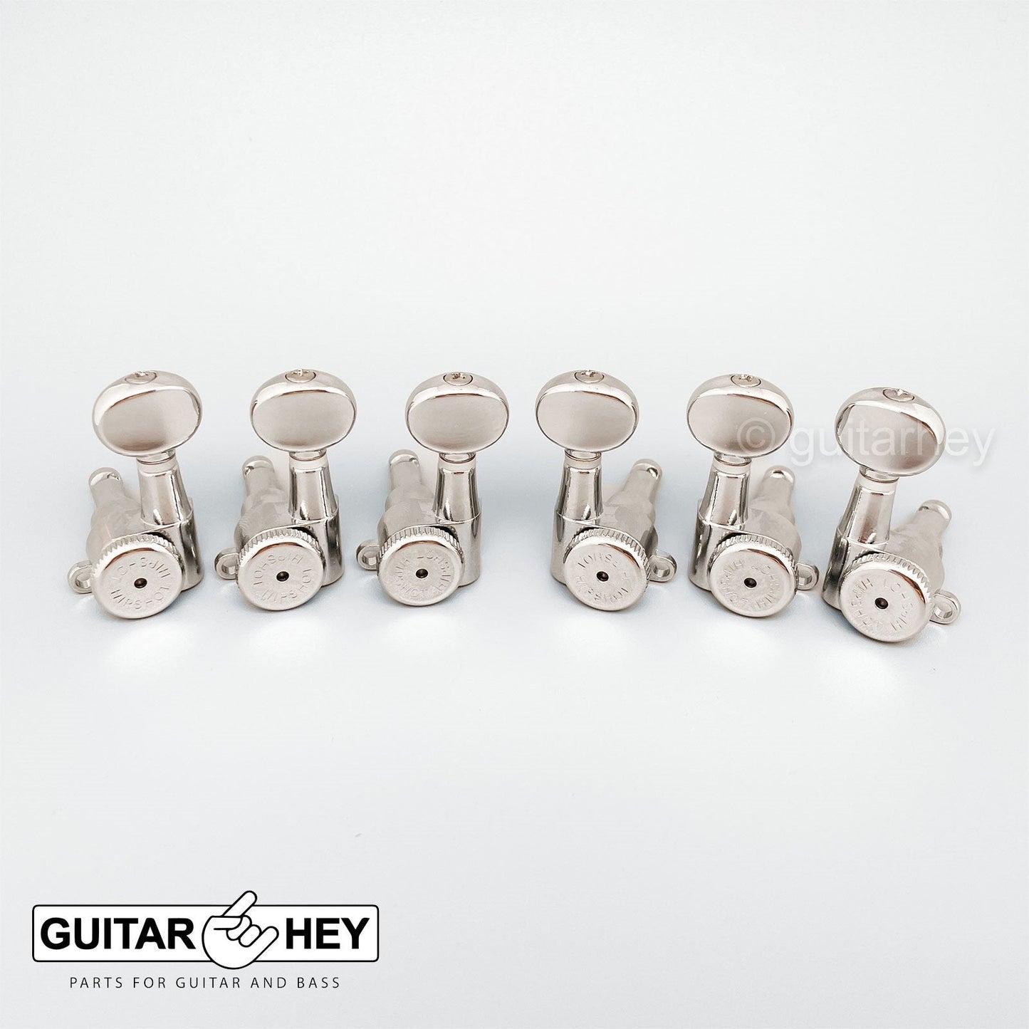 NEW Hipshot Vintage L3+R3 LOCKING Mini Tuners SET SMALL OVAL Buttons 3x3, NICKEL