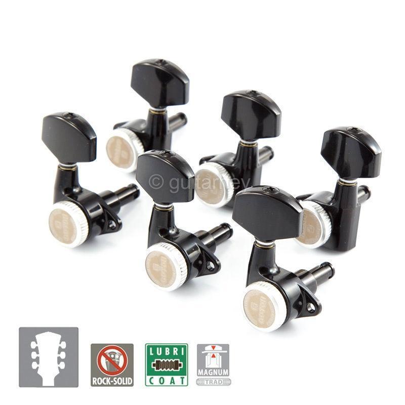 Gotoh SG301-01 MGT Magnum Locking Trad Tuners Pegs Tuning Keys Set 3x3 - BLACK