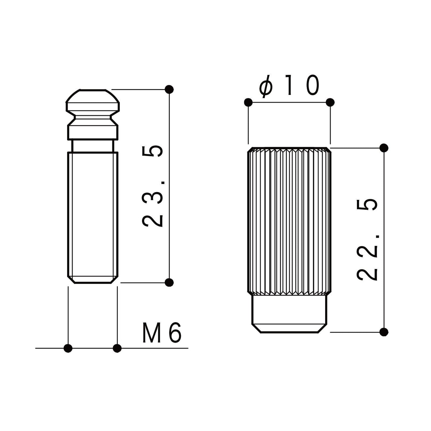 NEW (2) Genuine Gotoh Replacement Studs for 510T/TS Tremolo Bridge - CHROME