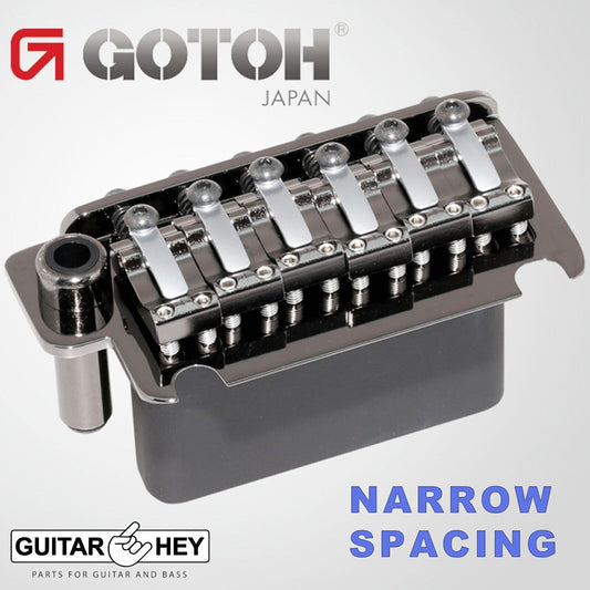 Gotoh NS510T-LS1 Bridge 2 Point Tremolo NARROW Spacing Locking Saddles COSMO BK