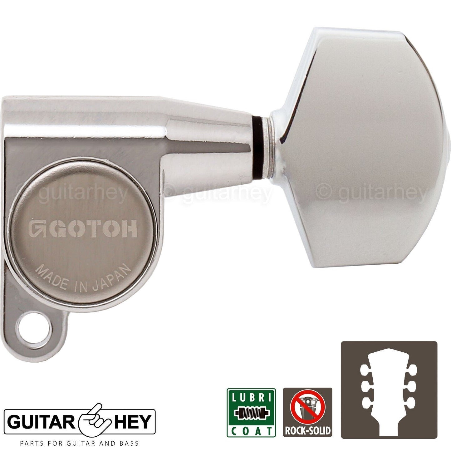 NEW Gotoh SG360-01 L3+R3 Mini Tuners Schaller Style LARGE Buttons 3x3 - NICKEL
