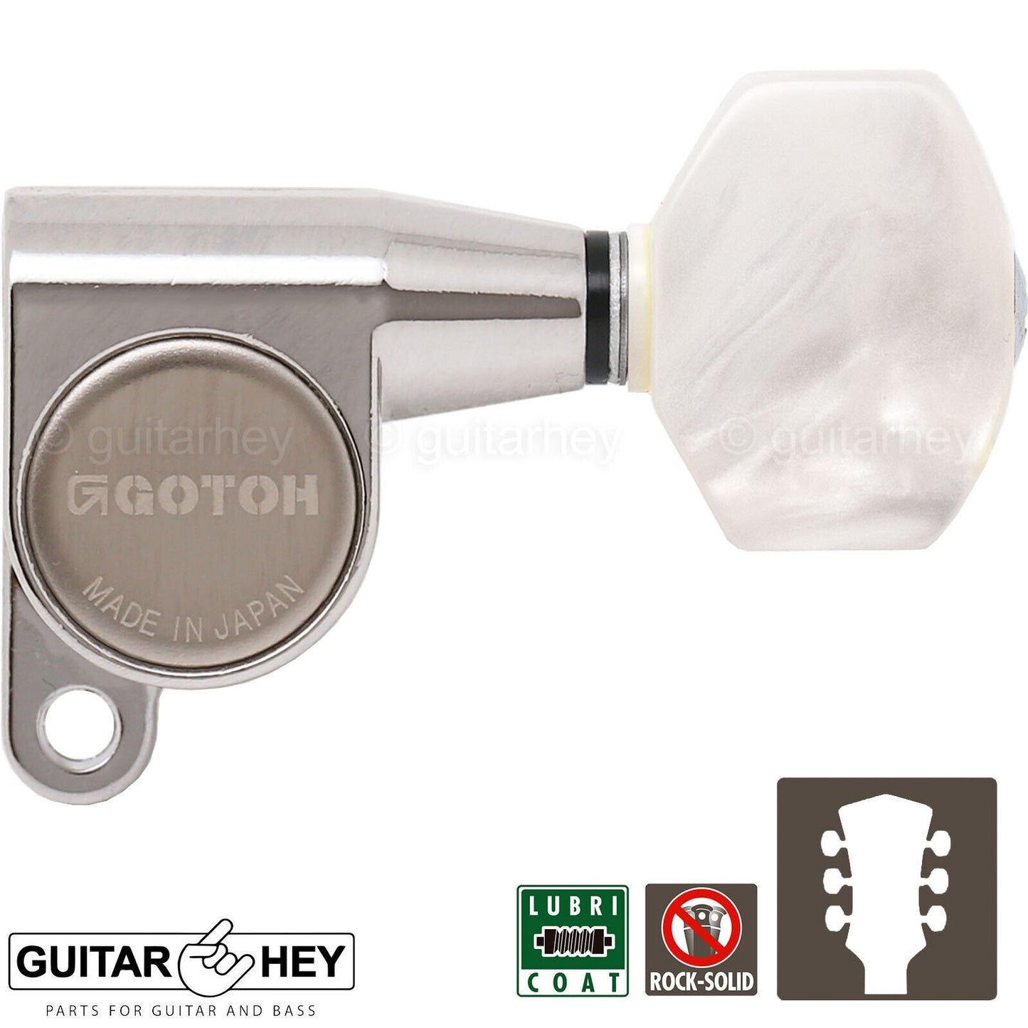 NEW Gotoh SG360-P7 L3+R3 Mini Tuners Schaller Style SMALL Buttons 3x3 - NICKEL