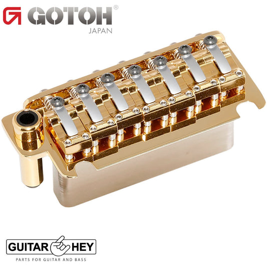 NEW Gotoh NS510TS-LS7 Locking Steel Saddles 2 Point 7-STRING Tremolo Bridge GOLD