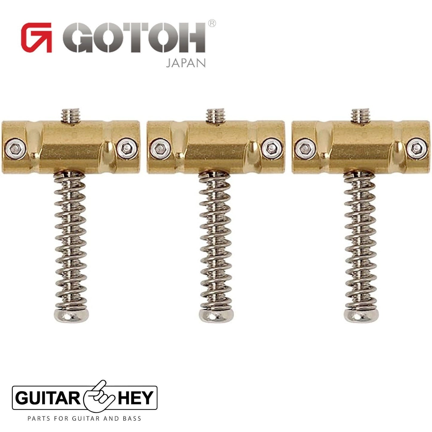 NEW Gotoh In-Tune BS Compensated Saddles For Tele, BRASS Set of 3 GENUINE Japan