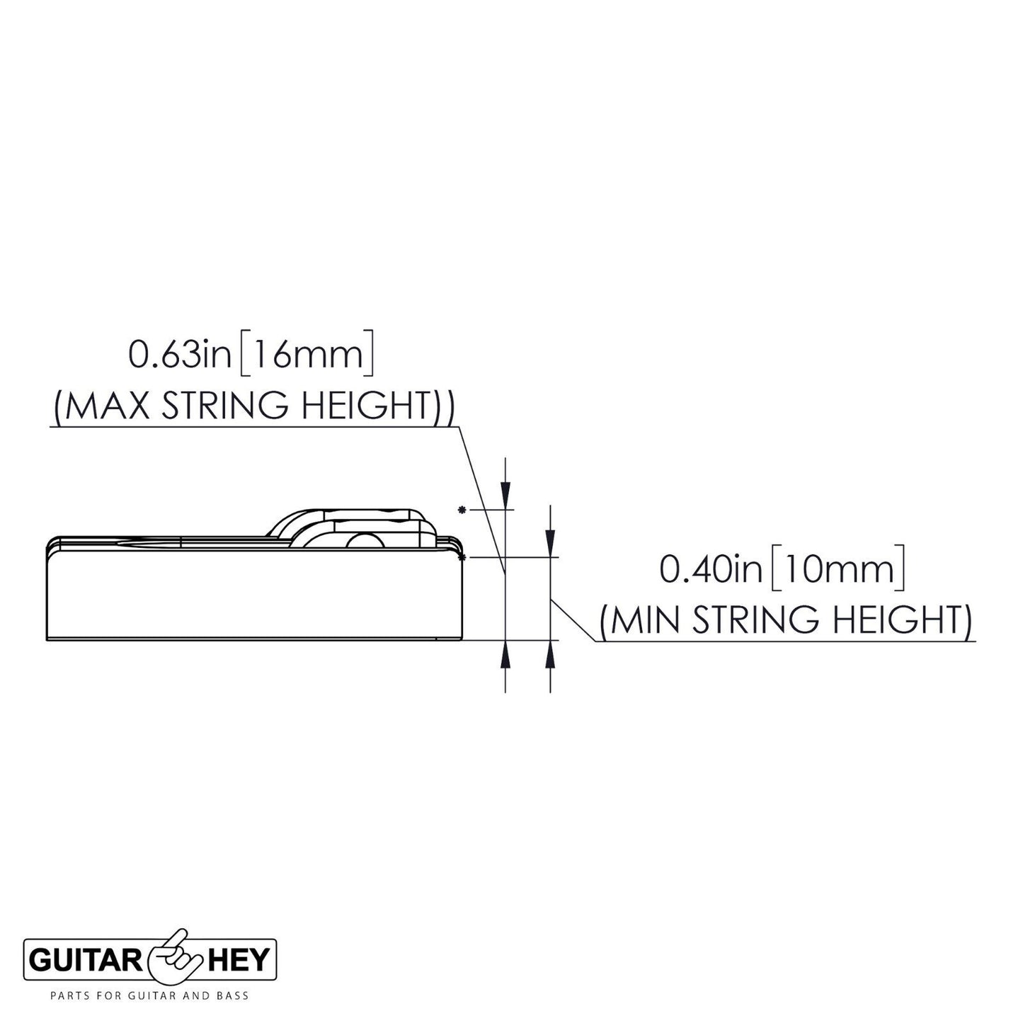 NEW Hipshot 5A400BG-750 4 string BRASS A Style Mount Bass Bridge - GOLD
