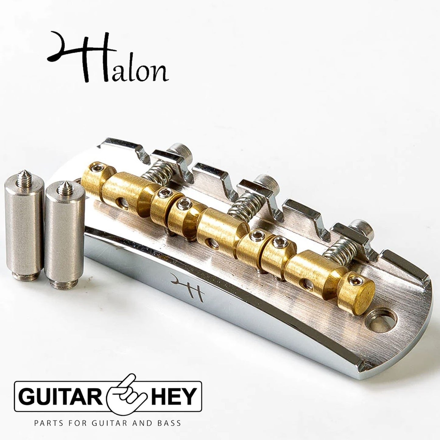 NEW Halon Bridge Fit Most Fender Bass VI - 1060 Steel, MS58 Brass Saddles CHROME