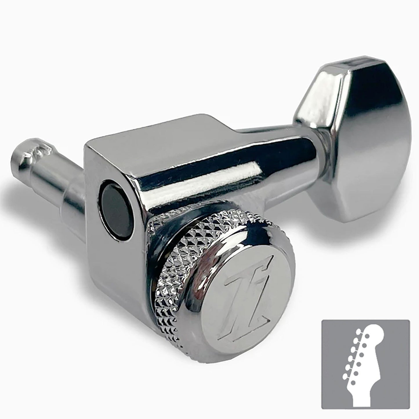 NEW True Lok Mid-Size Locking Tuners - 6-in-line, Single Pin TK-7107-010 CHROME