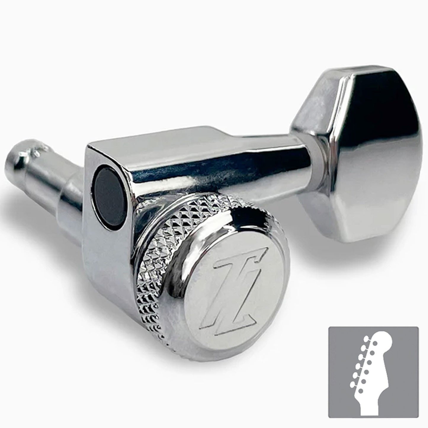 NEW True Lok Mini Locking Tuners - 6-in-line, Single Pin TK-7106-010 - CHROME