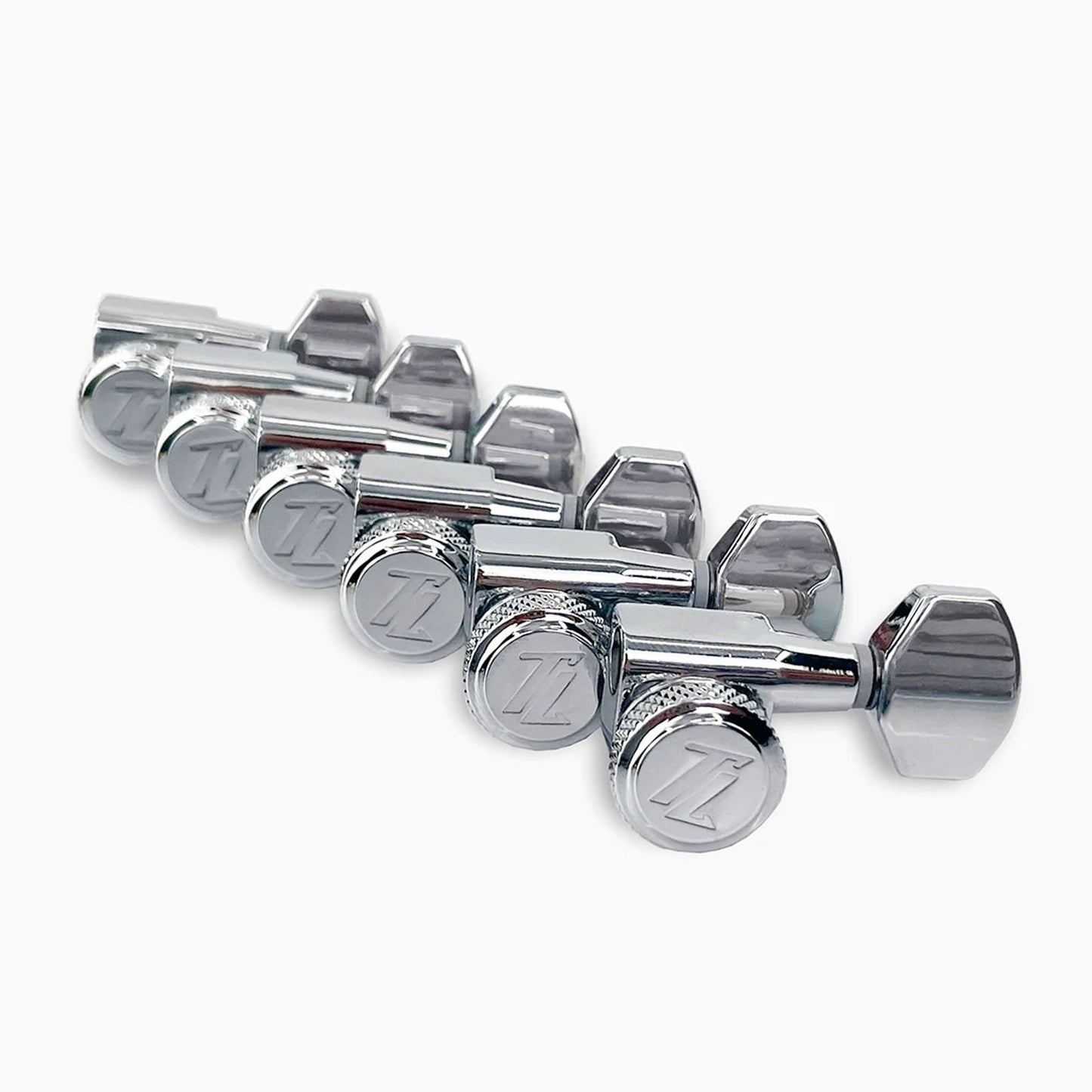 NEW True Lok Mini Locking Tuners - 6-in-line, Single Pin TK-7106-010 - CHROME