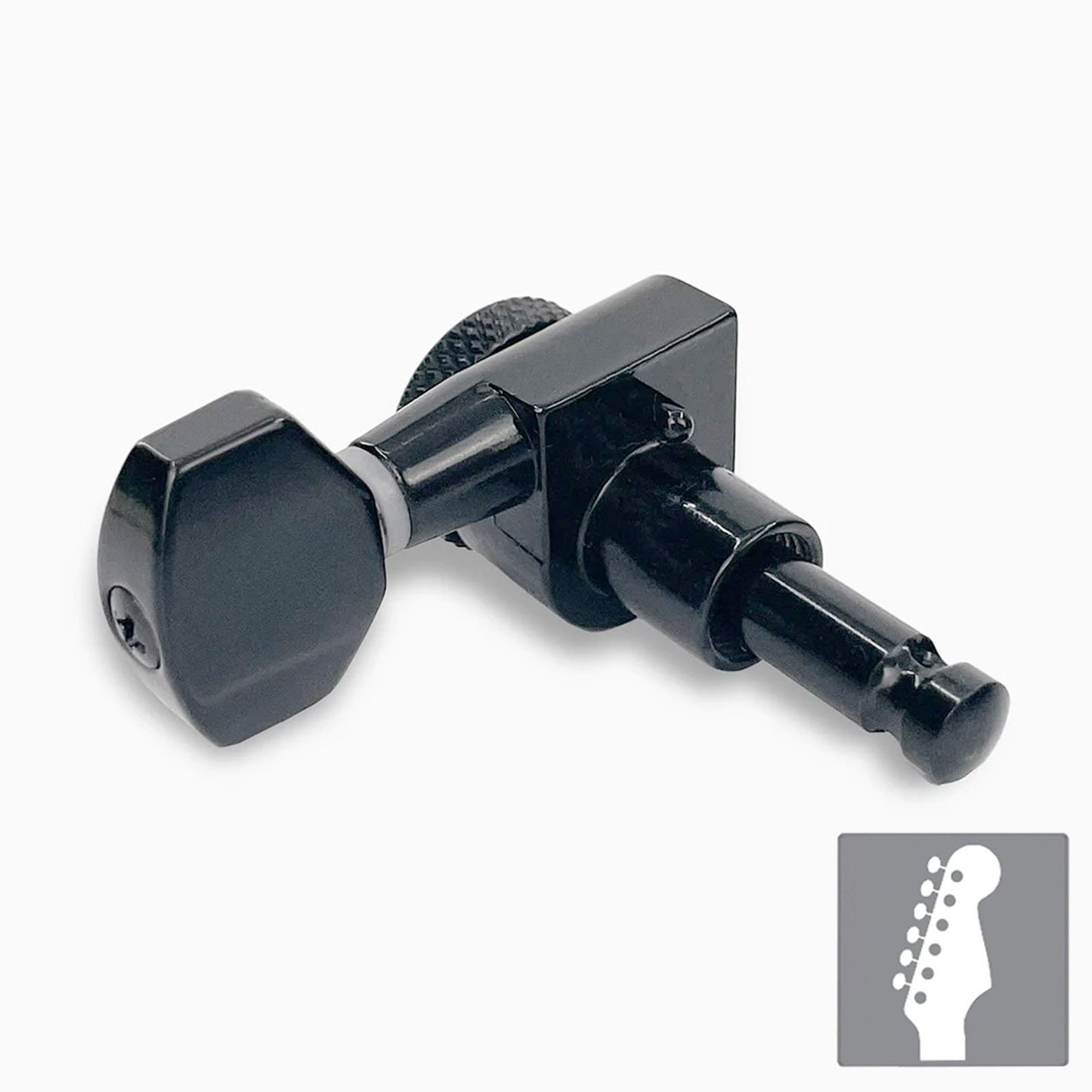 NEW True Lok Mini Locking Tuners - 6-in-line, Single Pin TK-7106-003 - BLACK