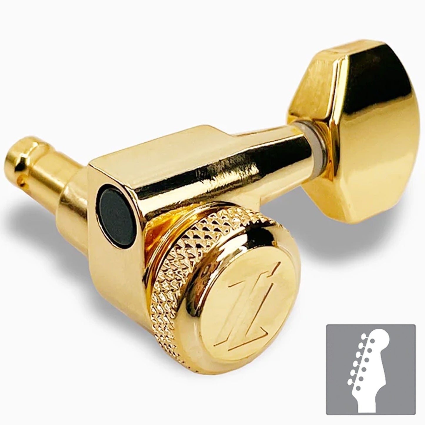 NEW True Lok Mini Locking Tuners - 6-in-line, Single Pin TK-7106-002 - GOLD