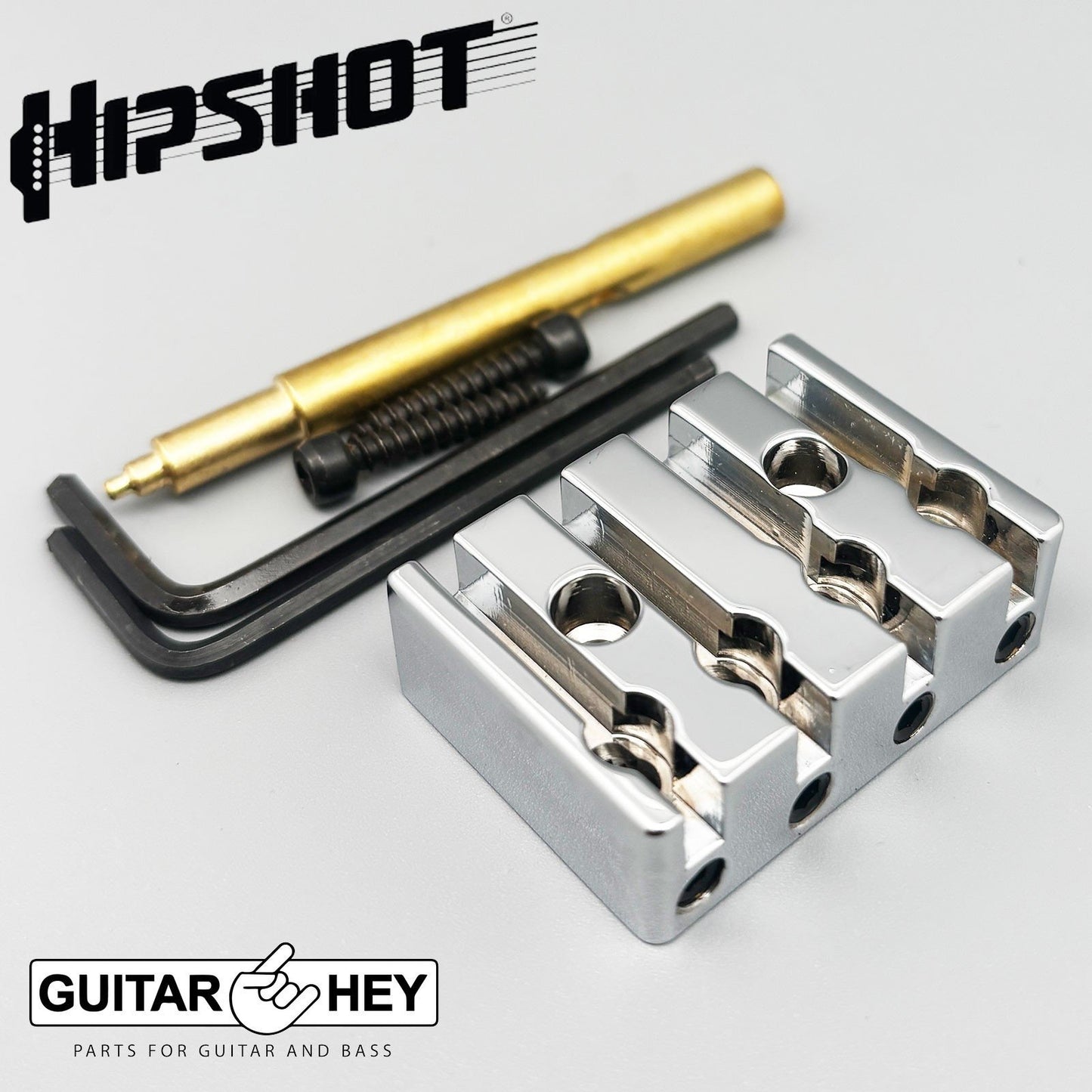 NEW Hipshot 5HH400C 4 String Bass Headpiece Single or Double Ball Strings CHROME