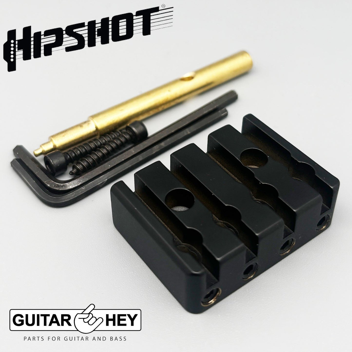 NEW Hipshot 5HH400B 4 String Bass Headpiece Single or Double Ball Strings BLACK