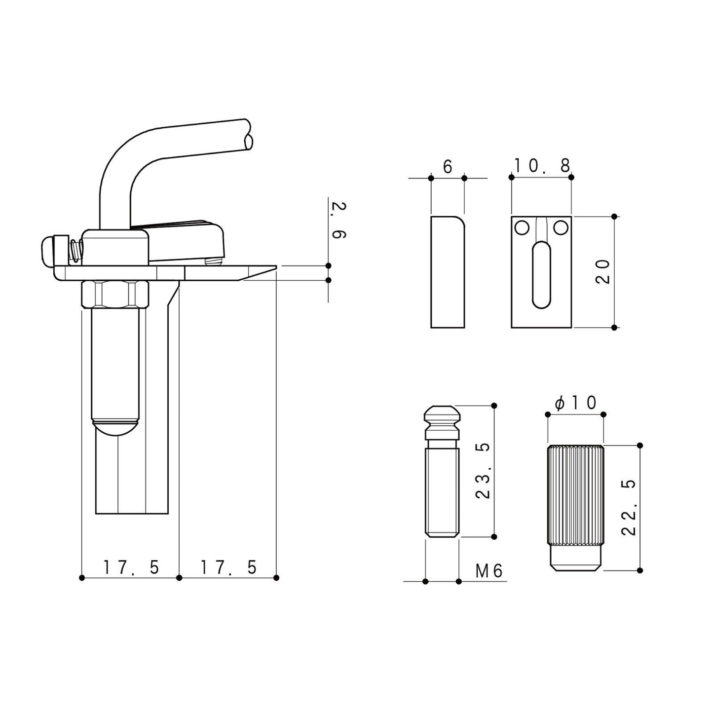 NEW Gotoh 510TS-FE1 Non-locking 2 Point Tremolo Bridge 37mm Steel Block - BLACK