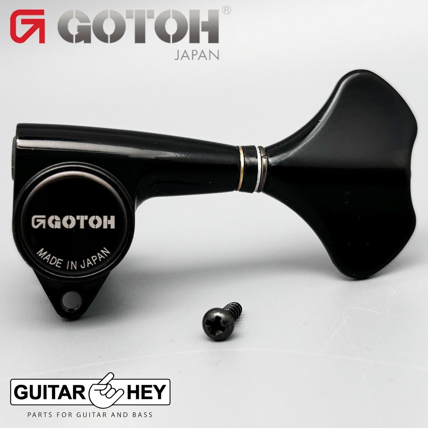 NEW (1) Gotoh GB707 Bass Machine Head BASS SIDE - SINGLE TUNER w/ Screw - BLACK