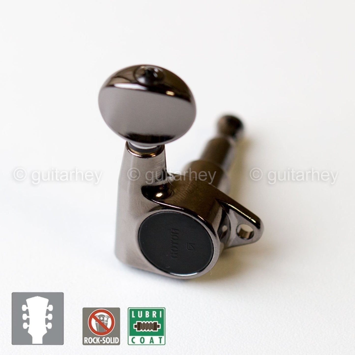 NEW Gotoh SG301-05 Machine Head Set L3+R3 SMALL OVAL Buttons 3x3 - COSMO BLACK
