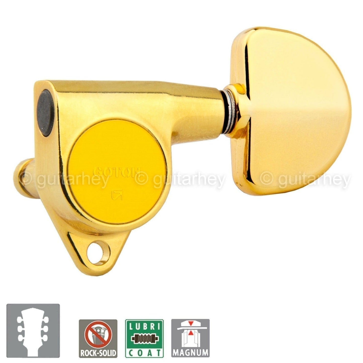 NEW - Gotoh SG301-20 MG Magnum Lock Locking L3+R3 Tuning Grover Style 3x3 - GOLD