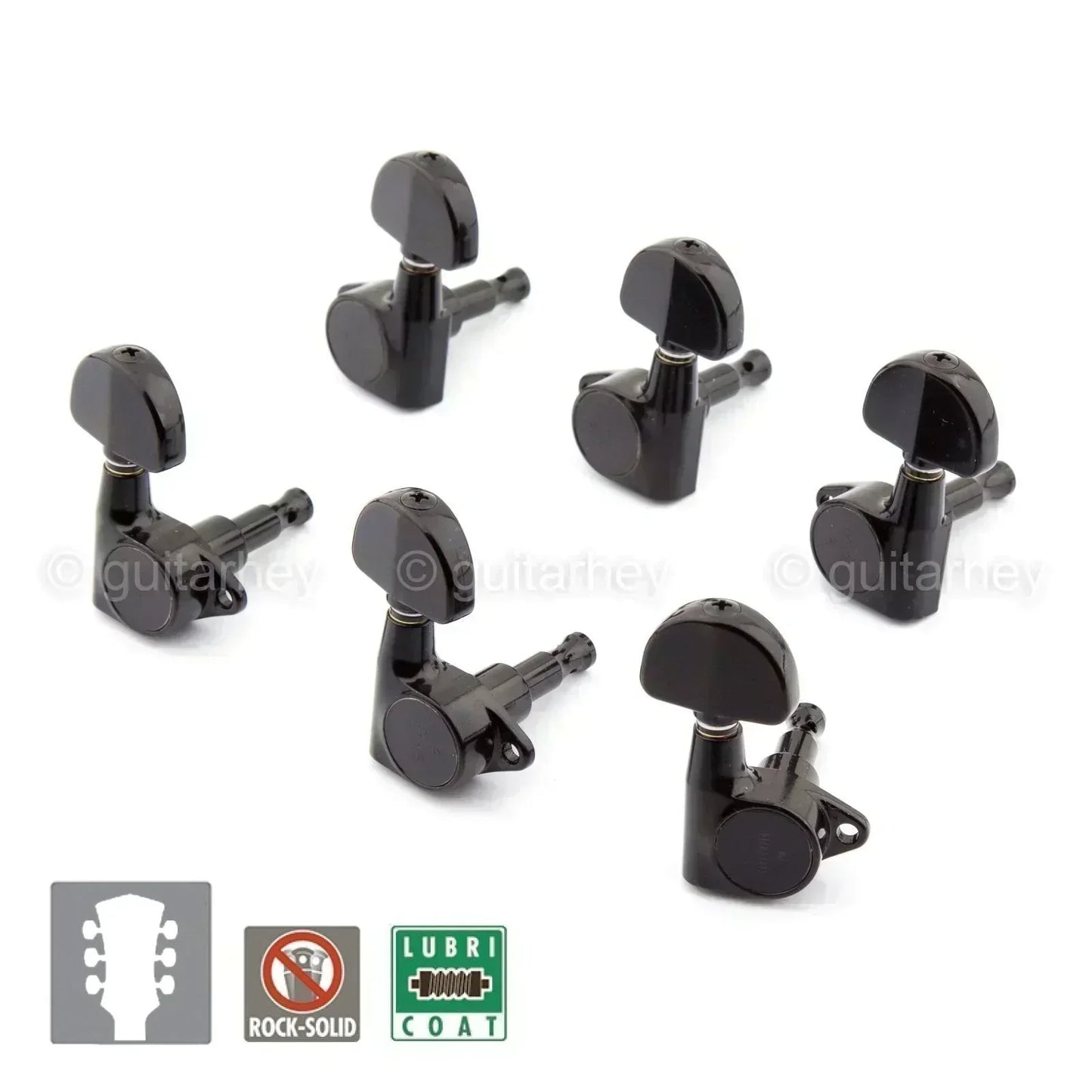 NEW Gotoh SG301-20 Tuners 3x3 Tuning Keys Grover Style 3+3 - BLACK