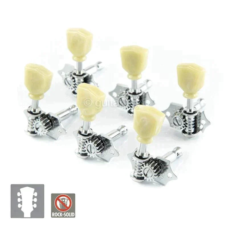NEW Gotoh SE700-SL OPEN-GEAR Tuning Keystone Keys w/ screws 3x3 Tuners - CHROME