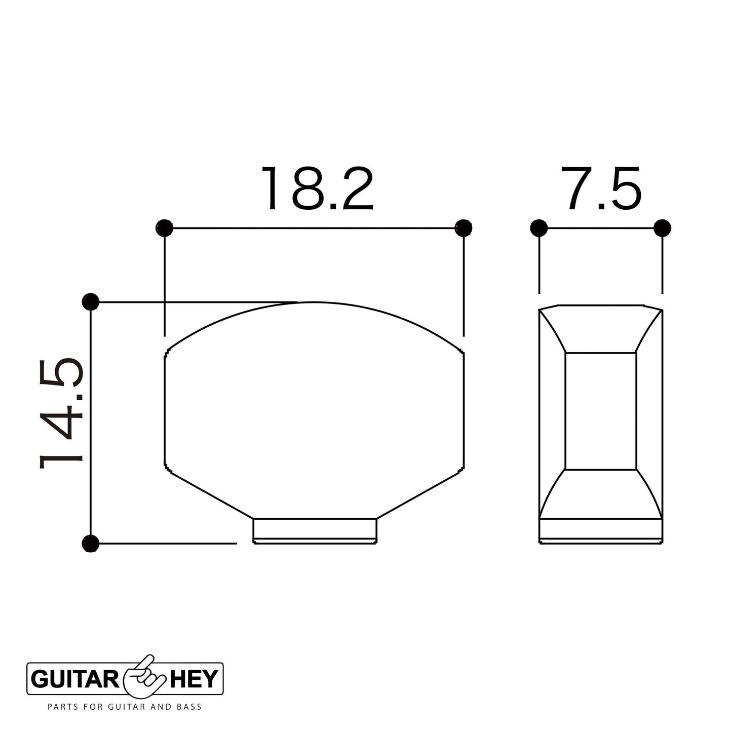 NEW Gotoh SGS510Z-A70LX Luxury Mode 6 In-line Mini Tuners 1:18 Ratio - GOLD