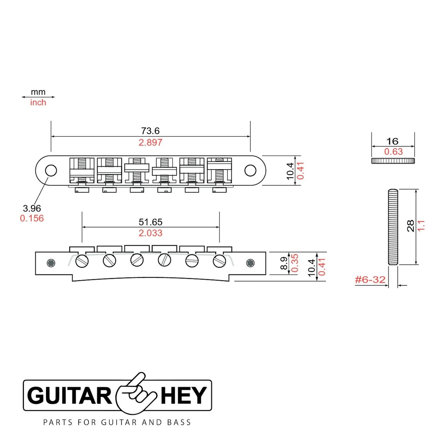 NEW TonePros AVR2-C Tuneomatic Bridge Locking for Gibson Les Paul ABR-1 CHROME