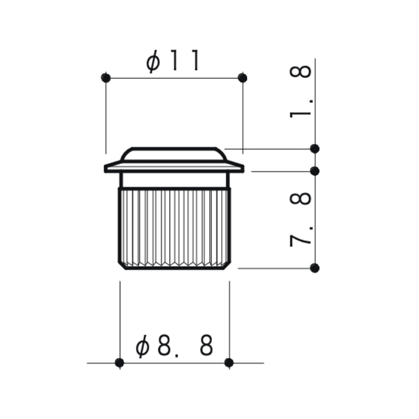 NEW (6) Gotoh Bushings for 8.8mm Peghole, 6.5mm inside diameter Post - NICKEL